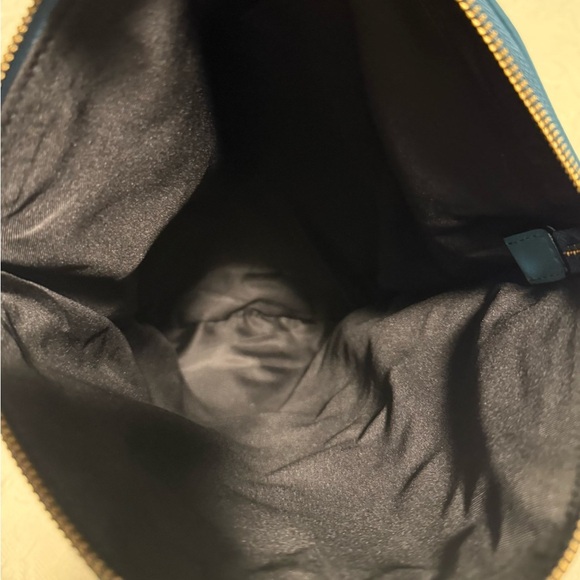 Gently Used Elliott Lucca Teal Leather Shoulder Bag - Picture 3 of 8